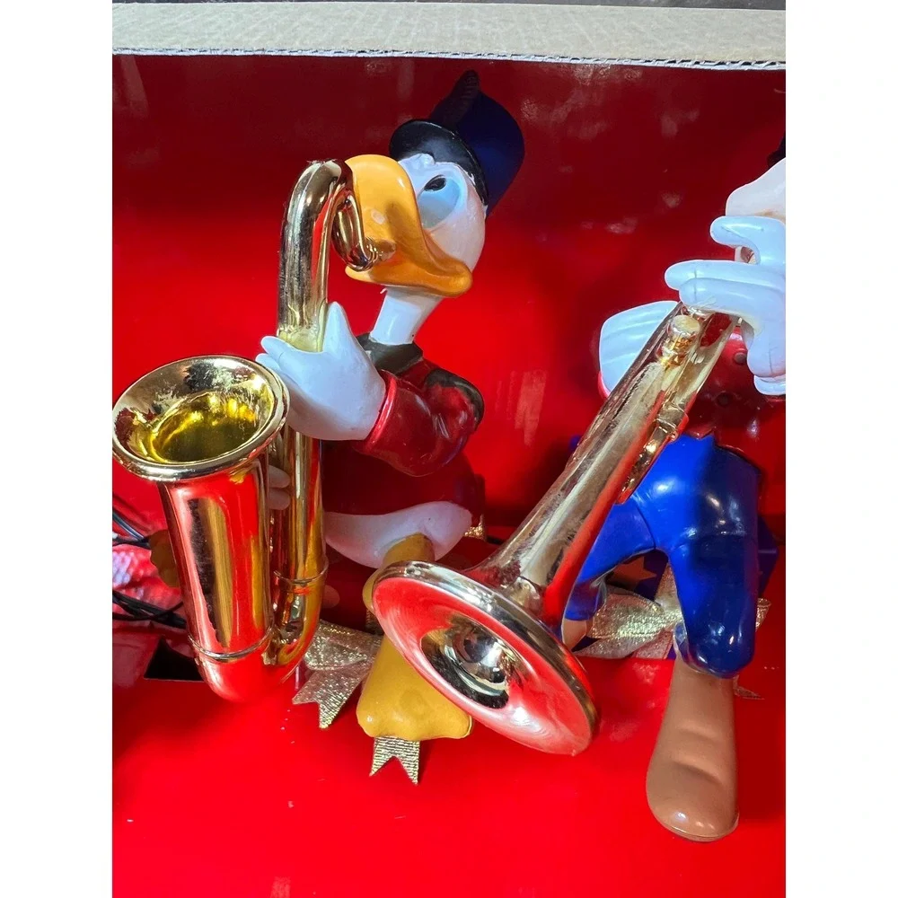 1995 Mr Christmas Mickey Mouse Brass Band Disney Animated Complete Box Works